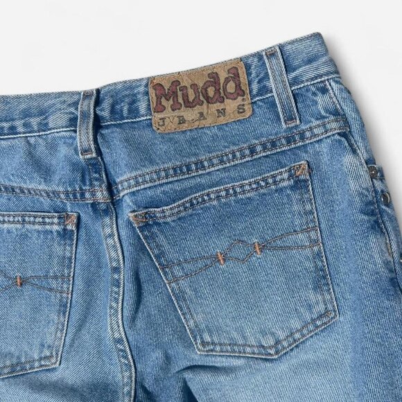 Y2K Original Mudd Flare Stud Light-Wash Denim Jeans Size 5 - Picture 7 of 8